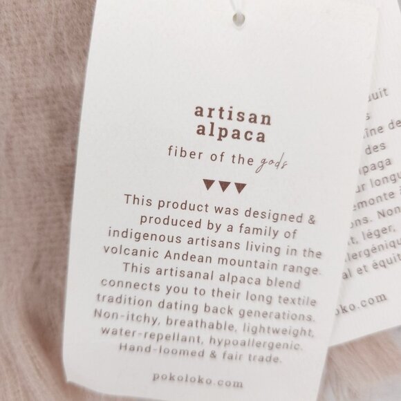 NWT POKOLOKO Seamless Scarf Ballet Slipper Pink Blush Alpaca Blend - Picture 4 of 5